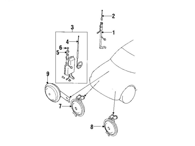 AntennaMastsRus - Power Antenna Mast is Compatible with Mitsubishi Montero Sport (1997-2004) - Part Number MR-318477 - Image 2